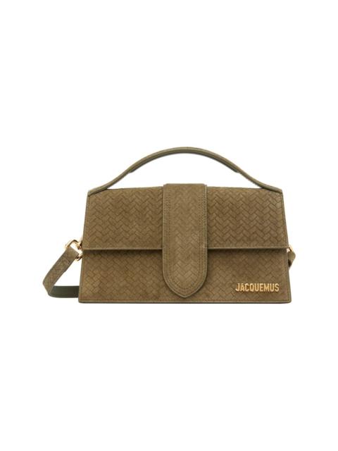 JACQUEMUS Khaki 'The large Bambino' Bag