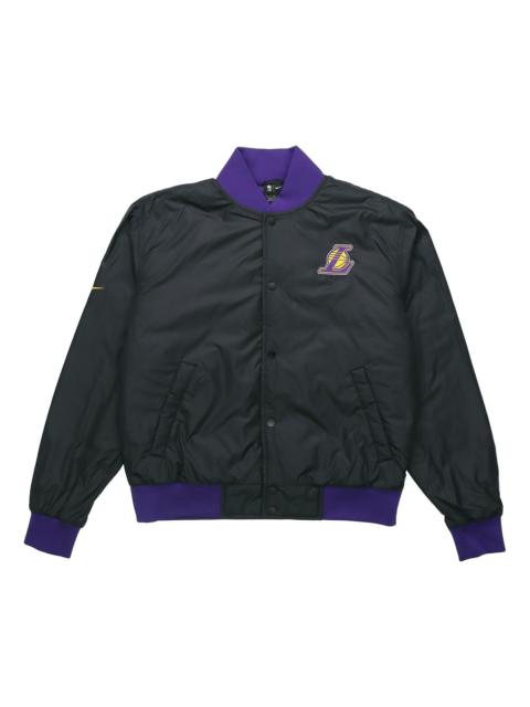 Nike NBA Los Angeles Lakers Basketball Sports Logo Jacket Purple DB4787-010