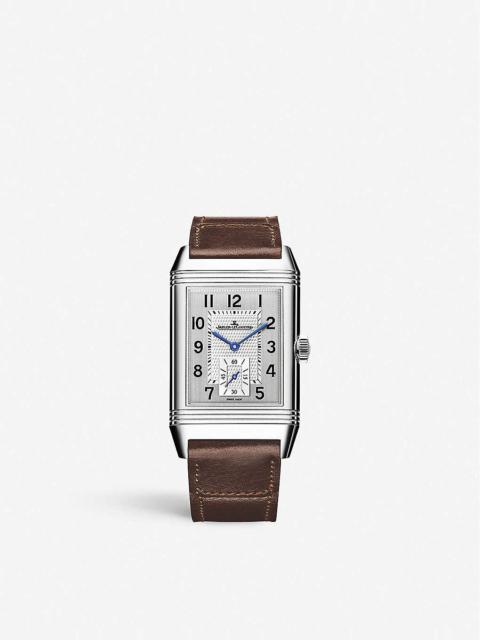 Jaeger-LeCoultre Reverso Duo stainless-steel and leather automatic watch