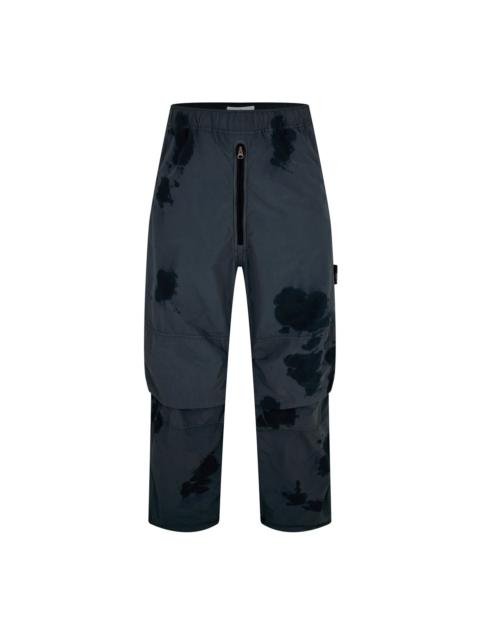 Camo cotton canvas trattamento trousers Hand Painted