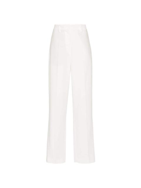 pressed-crease straight-leg trousers