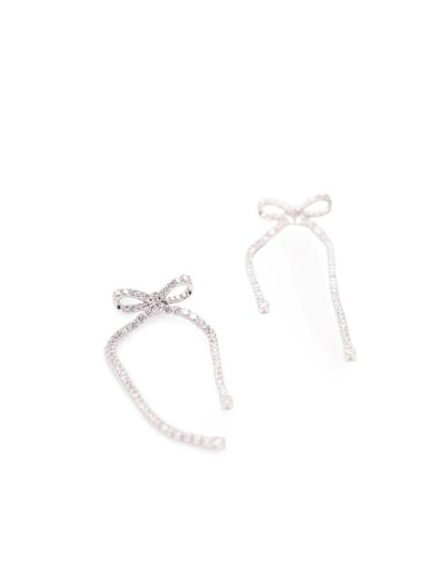 self-portrait Crystal Bow Dangle Earrings