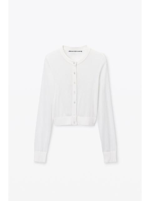 Alexander Wang crystal hotfix cropped cardigan