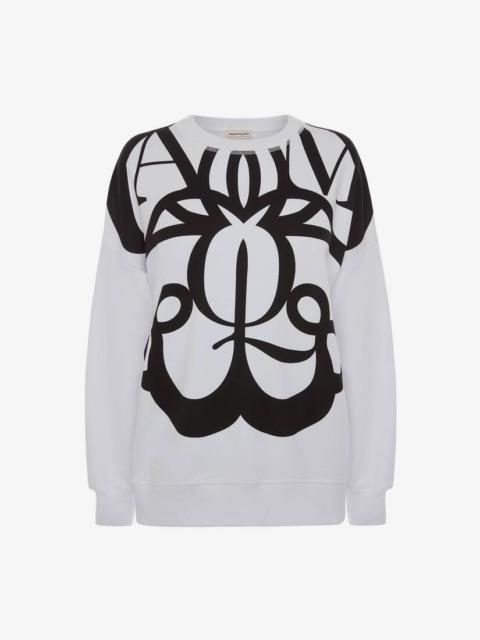 Exploded Seal Logo Sweatshirt in White