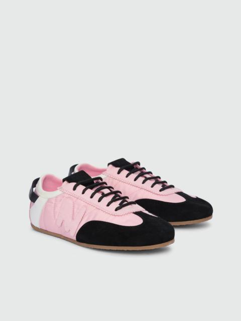 MSGM Pink Super Flat suede sneakers