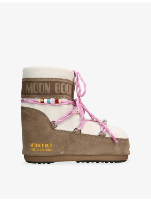 MOON BOOT Moon Boot x Guest In Residence Icon Beaded Low Suede Boots