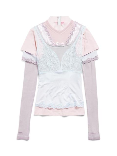 BALENCIAGA Women's Layered Top in Multicolored