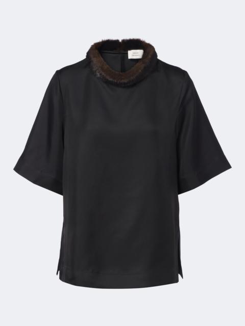 Loulou de Saison Dana silk twill top