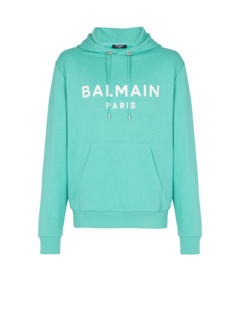 Balmain Cotton printed Balmain logo hoodie