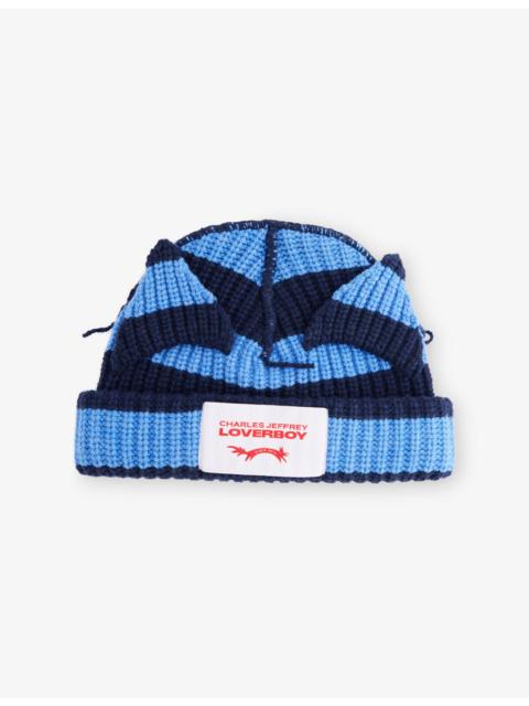 CHARLES JEFFREY LOVERBOY Chunky Ears Wool-Blend Beanie Hat
