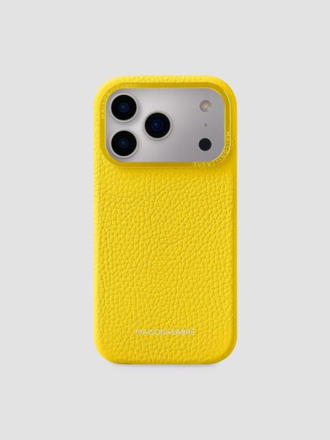 MAISON de SABRÉ Leather Phone Case (iPhone 18 Pro Max) - Daisy Yellow
