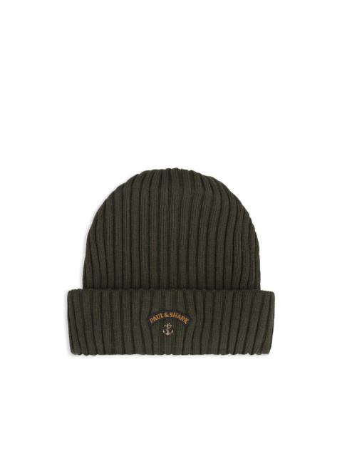 logo-appliqué beanie hat