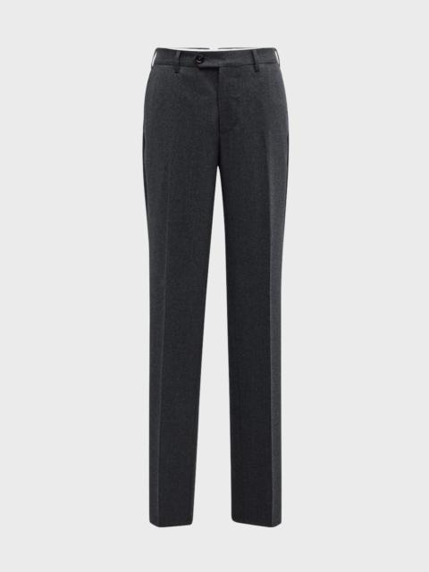 Men's Flannel Flat-Front Pants