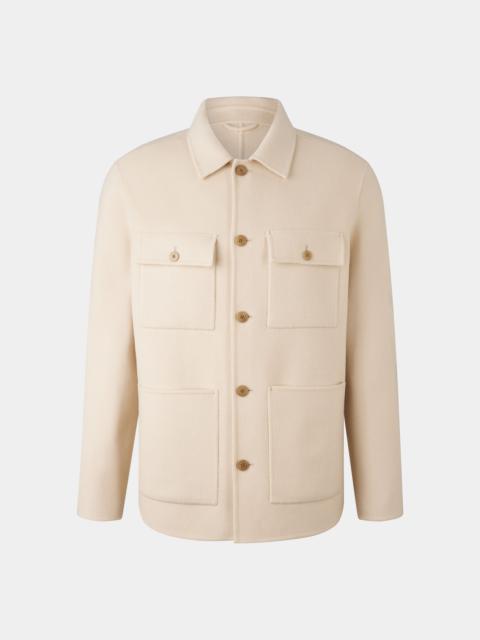 BOGNER Double-face overshirt Larry in Cream