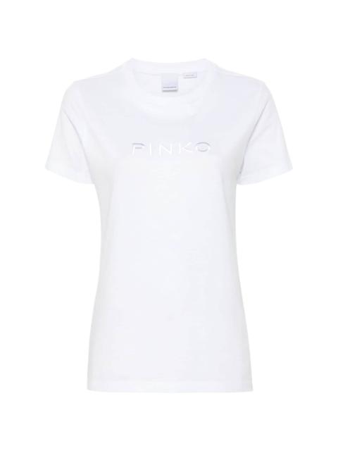 logo-embroidered T-shirt