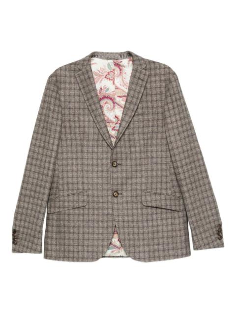 Etro checked paisley-lined blazer