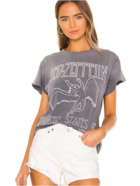 MadeWorn Led Zeppelin United '77 Crew Tee in Charcoal