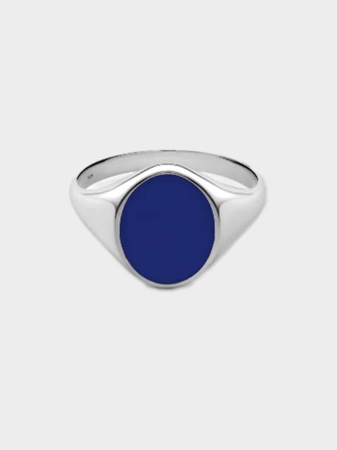 Miansai Miansai Sterling Silver Heritage Ring with Enamel