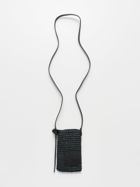 Jil Sander JIL SANDER+ CROCHET PHONE POCKET BAG BLACK