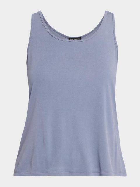 EILEEN FISHER Scoop-Neck Silk Jersey Tank Top