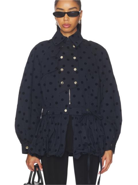 rokh Puff Skirt Buttoned Double Jacket