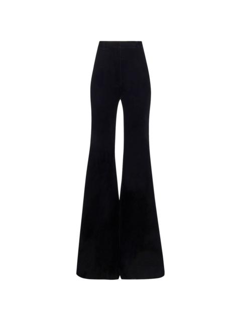 NINA RICCI high-waisted flared velvet trousers
