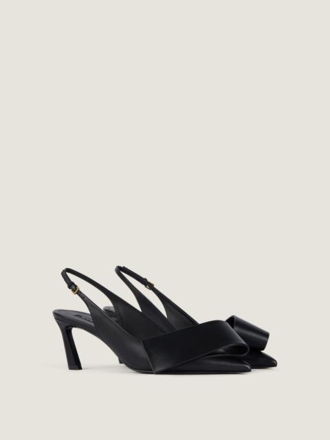 Givenchy TWISTED RIBBON SLINGBACKS PUMPS IN LEATHER