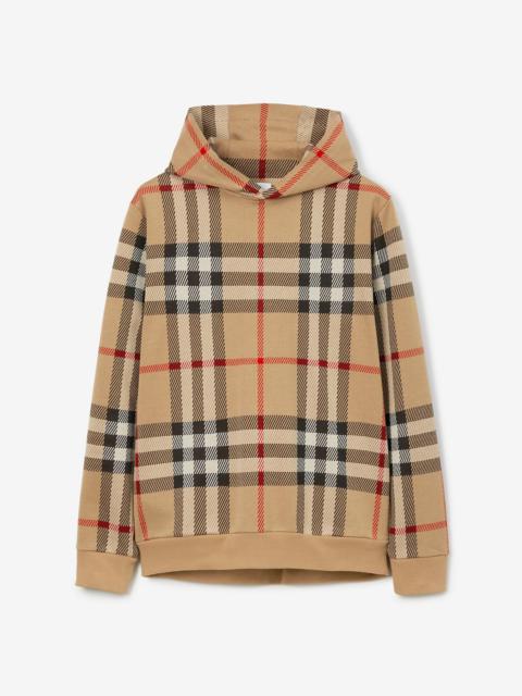 Burberry Check Cotton Jacquard Hoodie