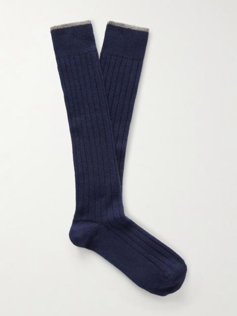Brunello Cucinelli Ribbed Cashmere Socks