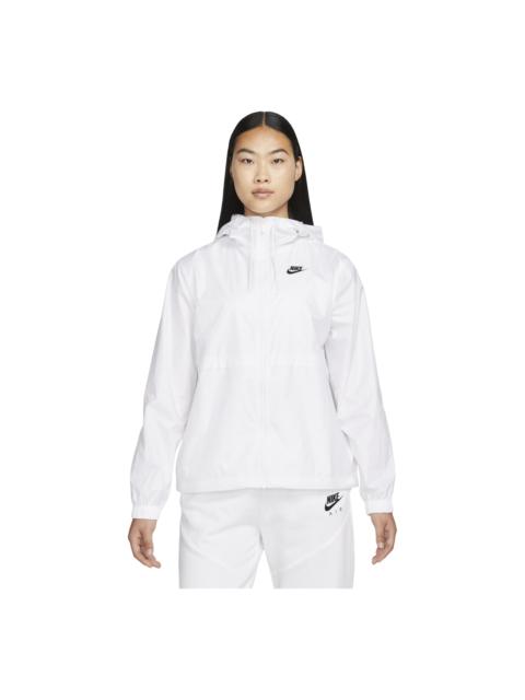 Nike (WMNS) Nike Sportswear Essential Repel Woven Jacket 'White' DM6180-100