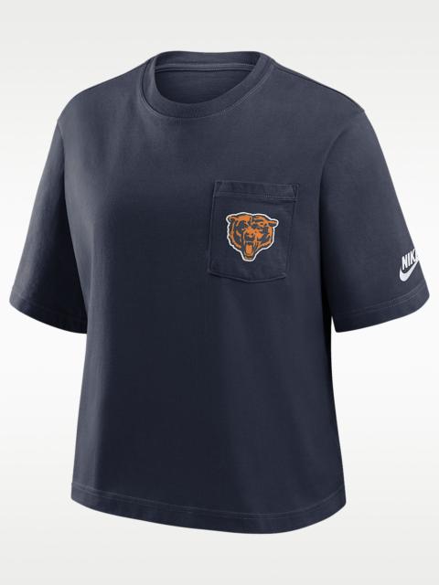 Nike Chicago Bears Rewind Pocket Boxy Women's Nike NFL T-Shirt