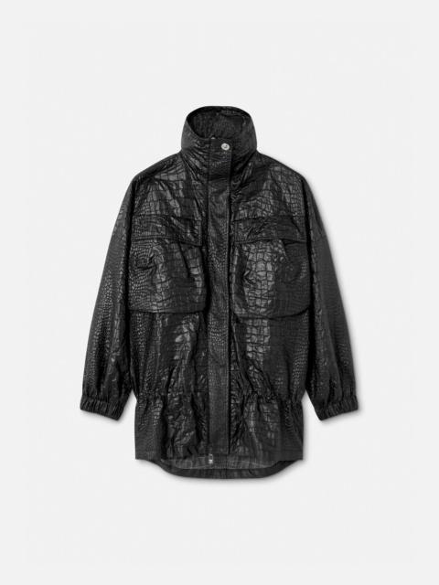 VERSACE Croc-Lacquered Cloquet Jacket