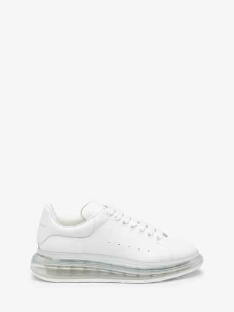 Men's Oversized Transparent Sole Sneaker in White