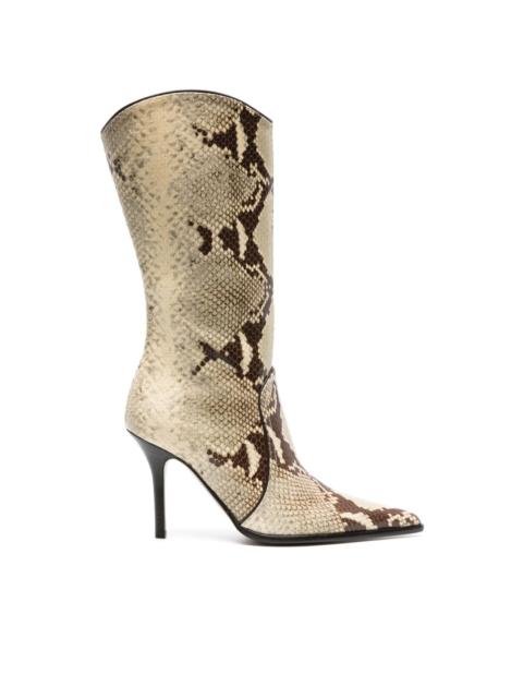 PARIS TEXAS Ashley 95mm snakeskin-effect boots