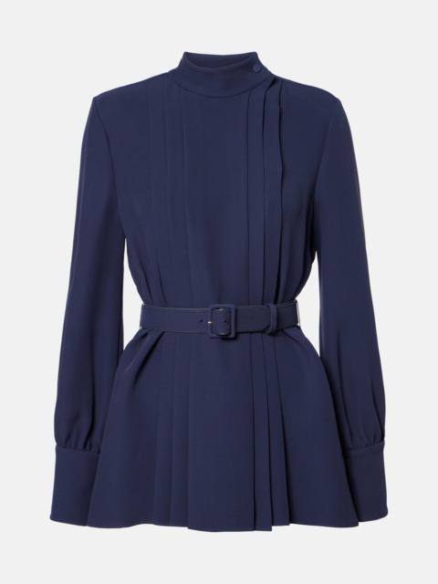 Valentino Cady Couture pleated belted blouse