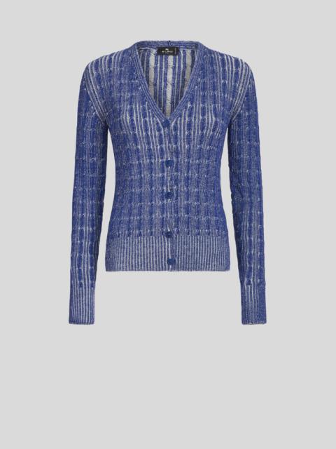 Etro CABLE-KNIT WOOL CARDIGAN