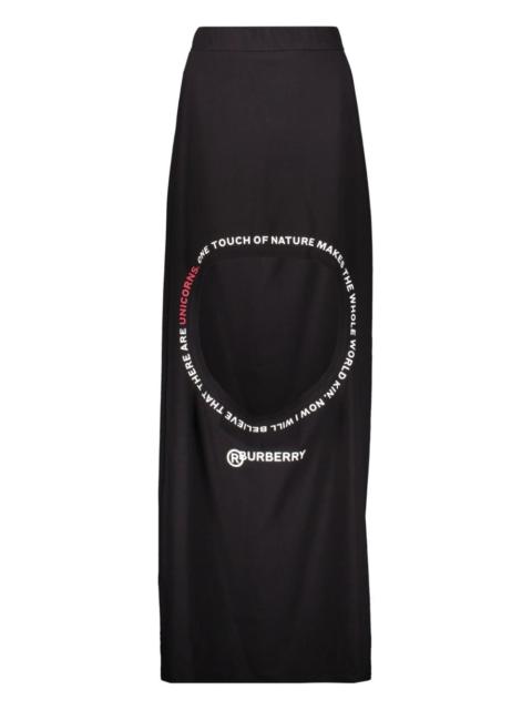 Burberry logo-print skirt