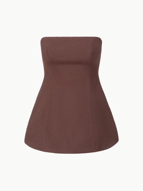 STAUD STAUD SILVIA TOP DARK CHOCOLATE