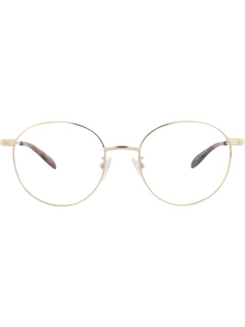Alexander McQueen Alexander McQueen Round-Frame Metal Optical Frames Gold Gold Transparent (AM0232O-30008070-004)