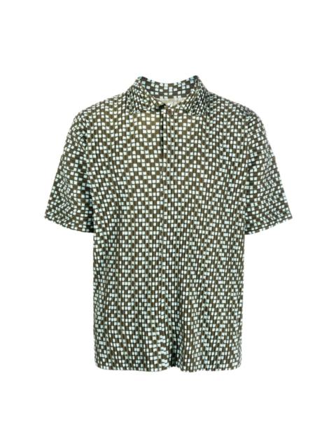 ISSEY MIYAKE graphic-print short-sleeved shirt