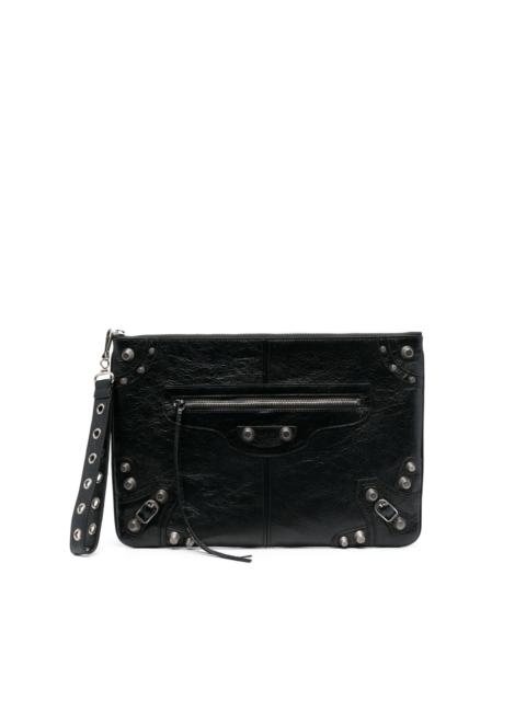 BALENCIAGA Le Cagole leather clutch bag