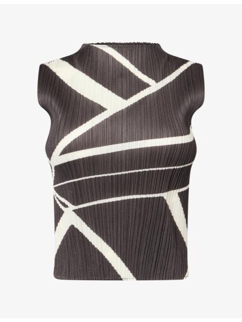 Pleats Please Issey Miyake Fold Sleeveless Knit Top