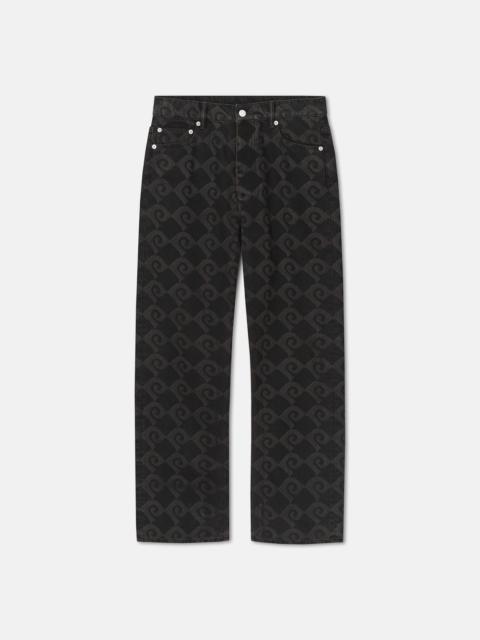 Nanushka Printed Straight-Leg Jeans