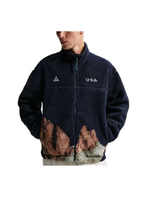 Nike Nike ACG USA Therma-FIT ADV Windproof Full-Zip Fleece Jacket 'Obsidian' HQ5493-451