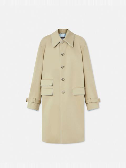 VERSACE Bonded Gabardine Trench Coat