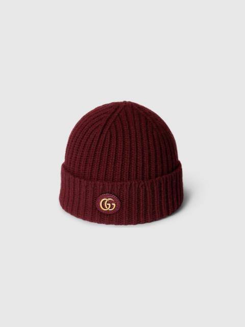 Wool cashmere hat with Double G