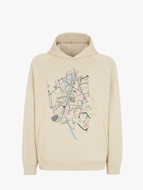 FENDI Beige jersey sweatshirt