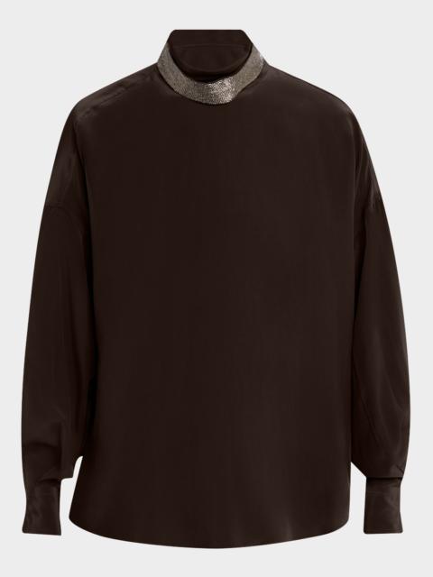 Brunello Cucinelli The TURTLE NECK BLOUSE, a refined piece