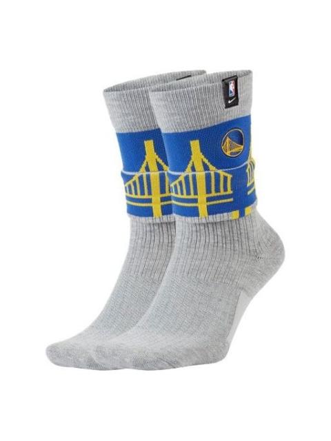 Nike Nike Unisex Golden State Warriors Courtside Nba Sports Socks 1 Packs Gray CK6896-063