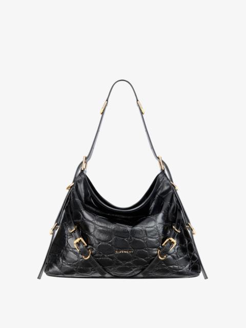 Givenchy MEDIUM VOYOU BAG IN CROCODILE EFFECT LEATHER